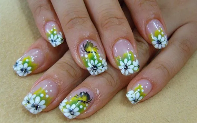 Uñas Decoradas: Uñas Acrílicas Decoradas Con Flores Uñas Decoradas: Uñas Acrílicas Decoradas Con Flores