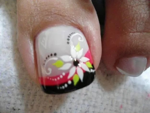 Uñas Decoradas Ya: Uña Decoradas De Los Pies Con Flores Uñas Decoradas Ya: Uña Decoradas De Los Pies Con Flores