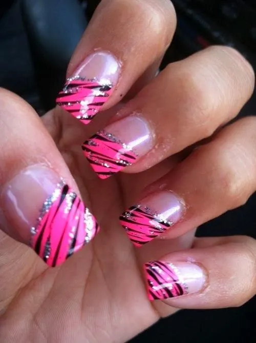 Uñas Decoradas Ya: Uñas Animal Print Fucsia Uñas Decoradas Ya: Uñas Animal Print Fucsia