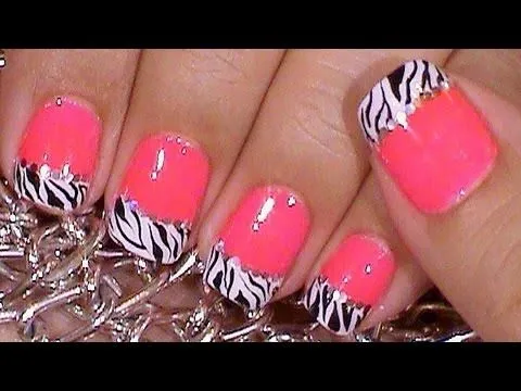 Uñas Decoradas De Zebra Sencillas Y Rapidas - YouTube