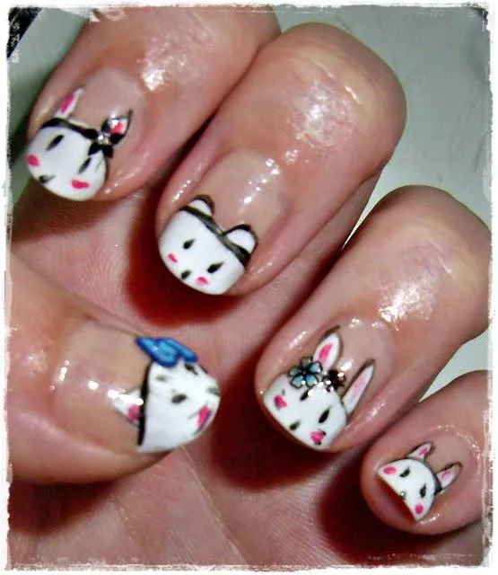 Uñas con diseños de muñequitos - Imagui