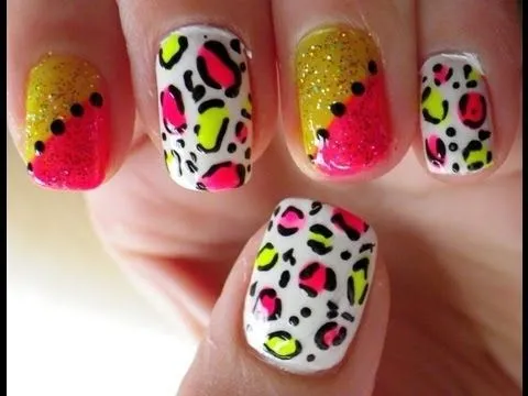 Uñas fluor - fluor nails - YouTube