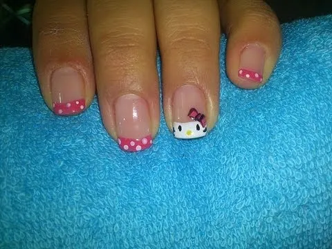 Uñas Hello Kitty - YouTube