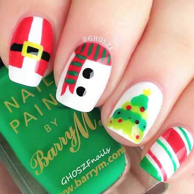 Uñas de Navidad – 50 excelentes ideas | Decoración de Uñas ...