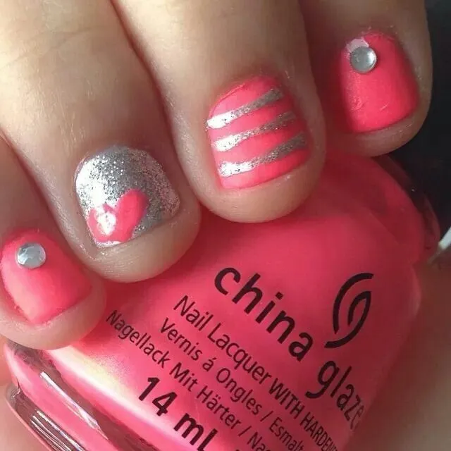 Decoración de uñas cortas | Uñas | Pinterest