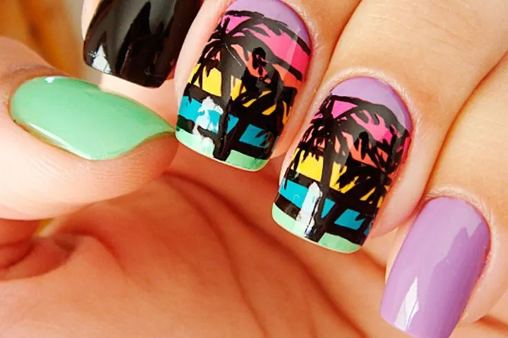 Nuevos diseños con estilos playeros. | Modelos de Manicura ... Nuevos diseños con estilos playeros. | Modelos de Manicura ...