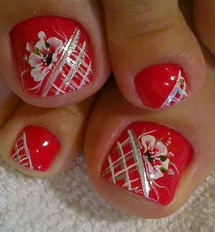 Uñas de los pies decoradas | uñas... | Pinterest