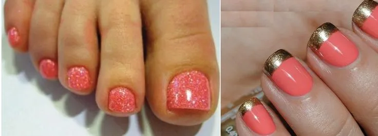 uñas de pies y manos combinadas | uñas | Pinterest | Pies