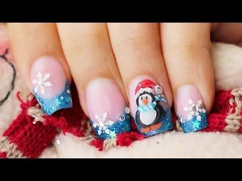 Como hacer Uñas pinguino en 3D relieve Navidad y glow in the dark ... Como hacer Uñas pinguino en 3D relieve Navidad y glow in the dark ...