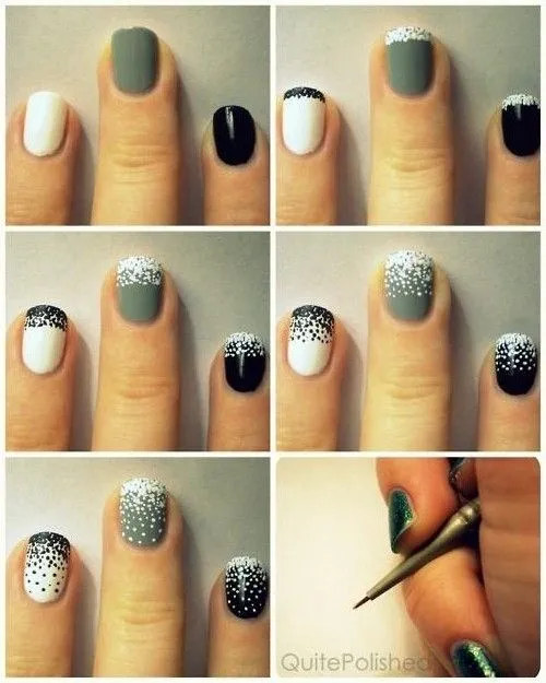 Uñas pintadas faciles paso a paso - Imagui