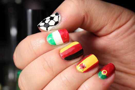Uñas pintadas del mundial 2014 – 40 fotos | Decoración de Uñas ... Uñas pintadas del mundial 2014 – 40 fotos | Decoración de Uñas ...