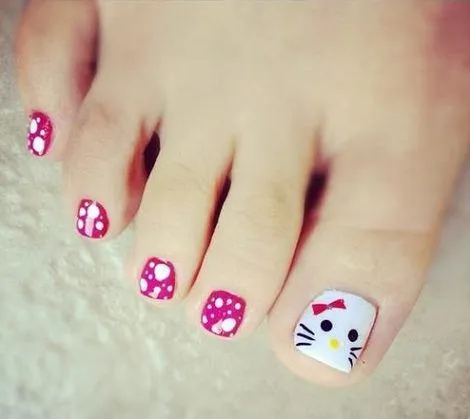 pintar-unas-pies-hello-kitty- ...