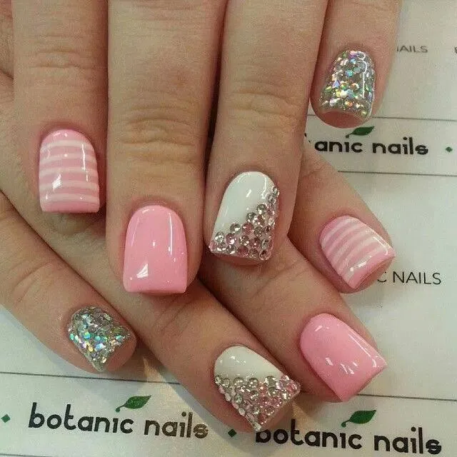 Uñas rosas | Cosas para ponerse | Pinterest | Uñas Cortas, Diseños ...