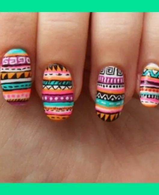 Uñas decoradas tribal - Imagui