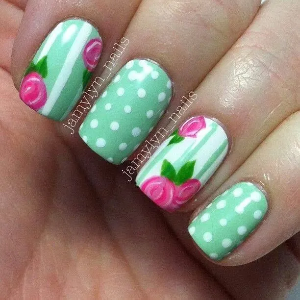 uñas verdes | Uñas | Pinterest