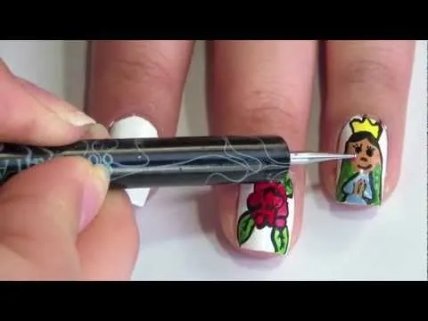 Uñas virgencita de Guadalupe - YouTube