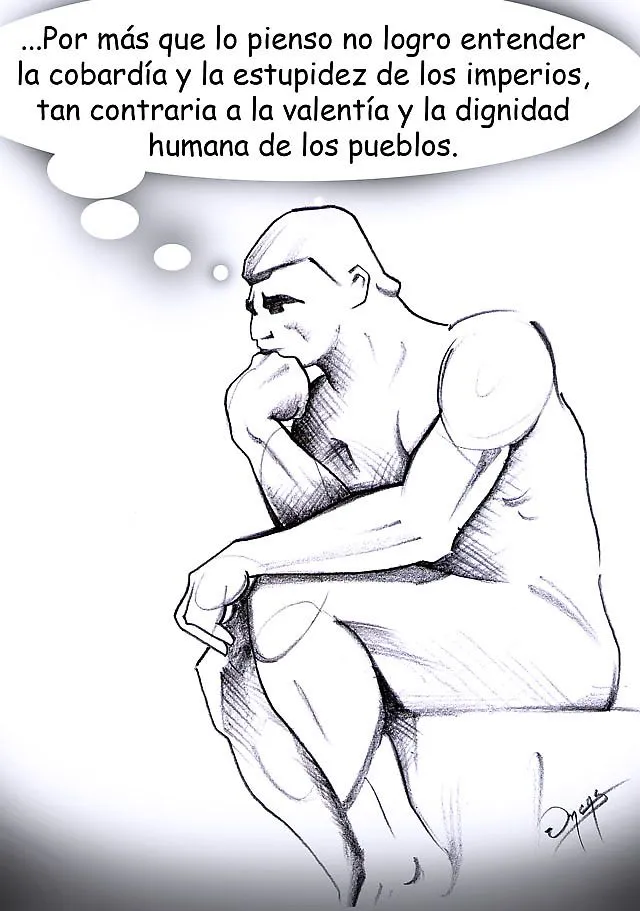 Uncas Caricatura) Pensando...