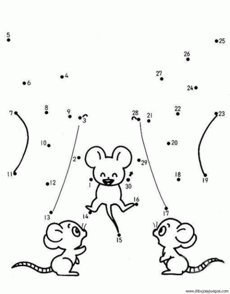Une los puntos del 1 al 30. - Manualidades a Raudales Une los puntos del 1 al 30. - Manualidades a Raudales
