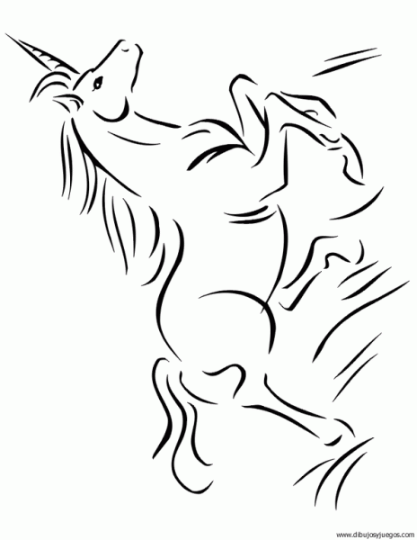 dibujo-de-unicornio-019 | Dibujos y juegos, para pintar y colorear