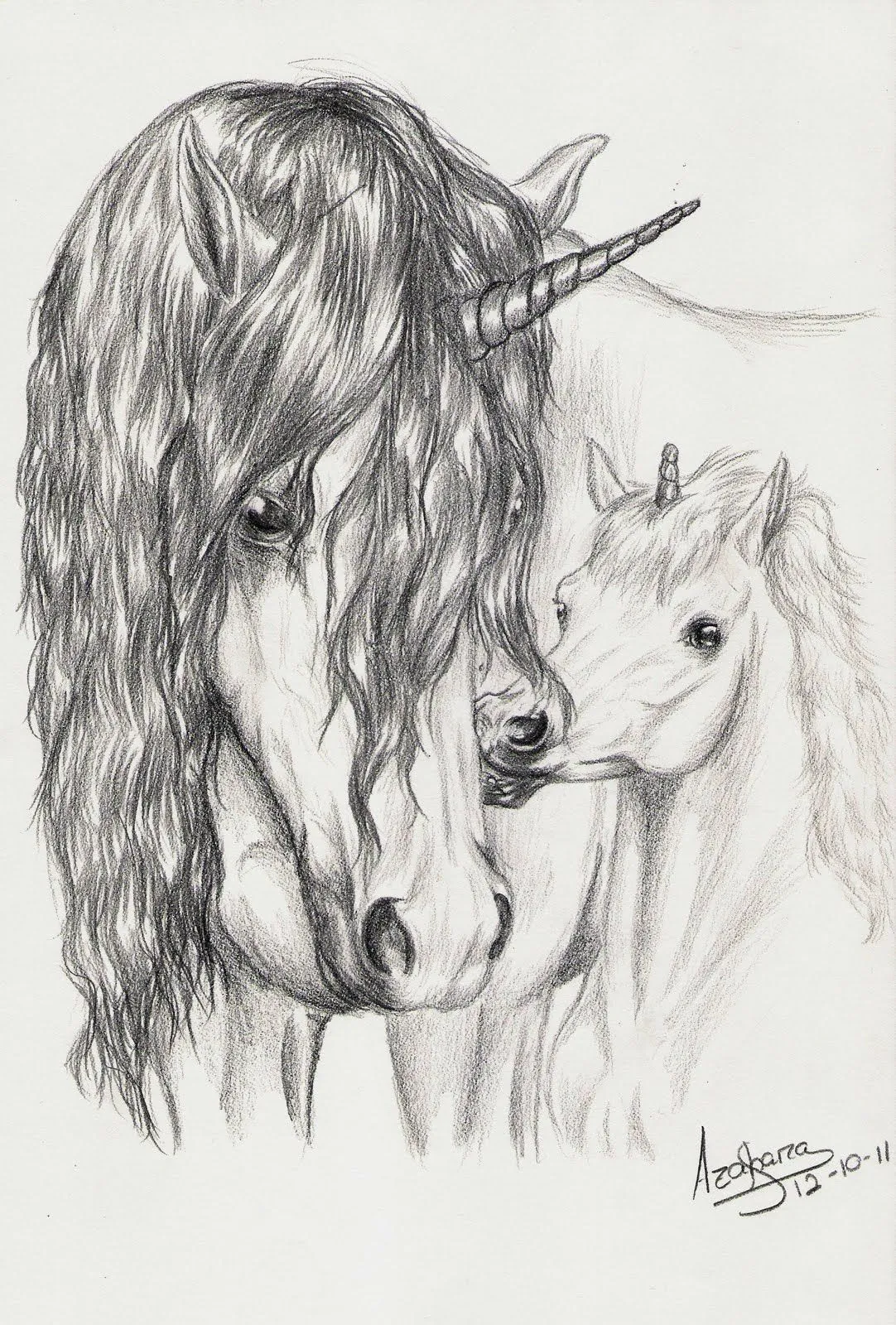 Dibujos Azahara Pérez: Caballos Mitológicos