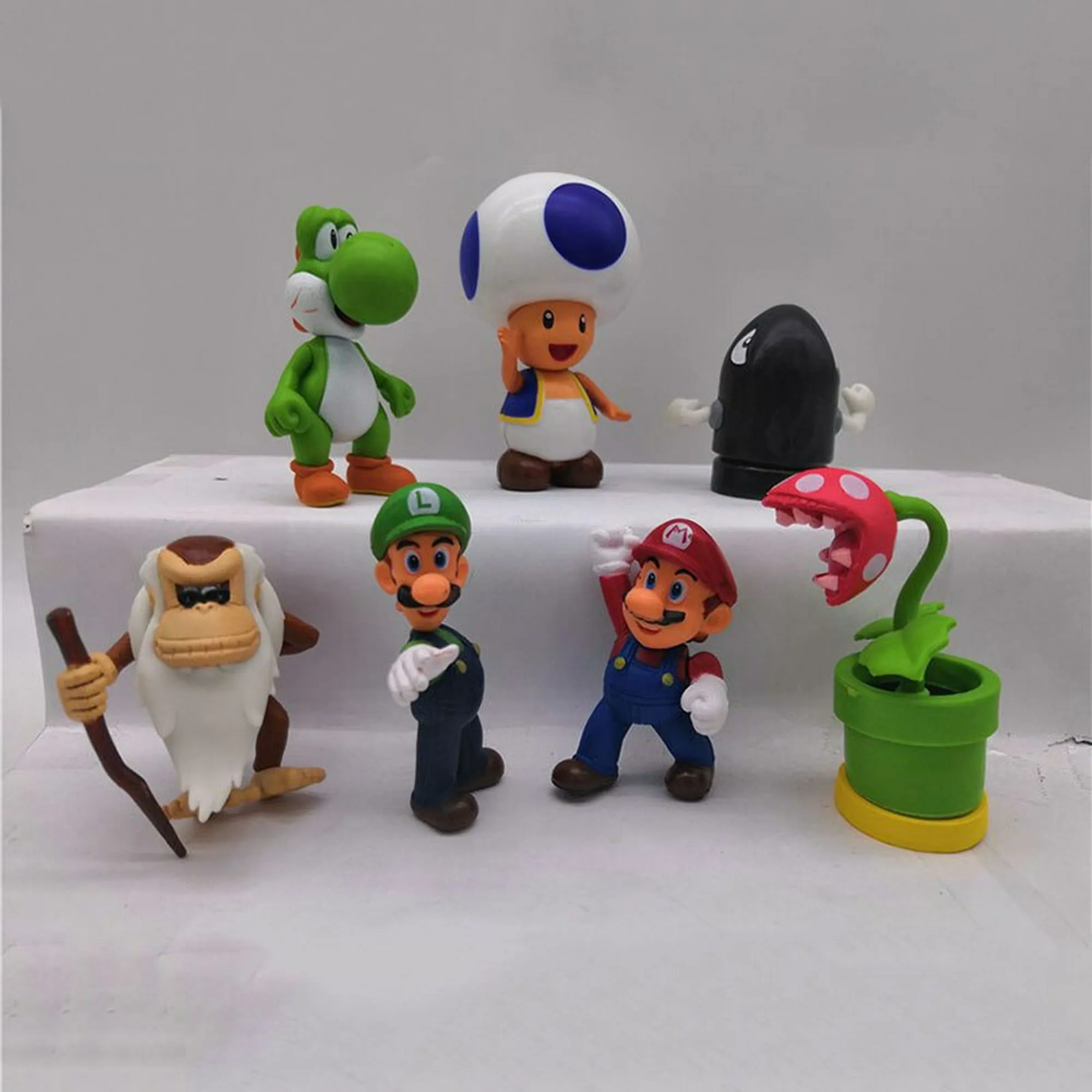 7 unids/set Super Mario Bros figuras de acción muñecas de dibujos animados Luigi Yoshi sapo decoraci zhangmengya LED | Walmart en línea 7 unids/set Super Mario Bros figuras de acción muñecas de dibujos animados Luigi Yoshi sapo decoraci zhangmengya LED | Walmart en línea