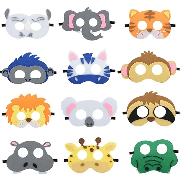 UNIE 12 Pcs Children's Felt Animal Masks Animal Cosplay Camp Themed Party Favors Supplies for Kids : Amazon.ca: Toys & Games UNIE 12 Pcs Children's Felt Animal Masks Animal Cosplay Camp Themed Party Favors Supplies for Kids : Amazon.ca: Toys & Games