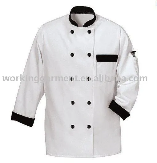 Uniforme del cocinero (, Medio de la manga. Negro recorte ...