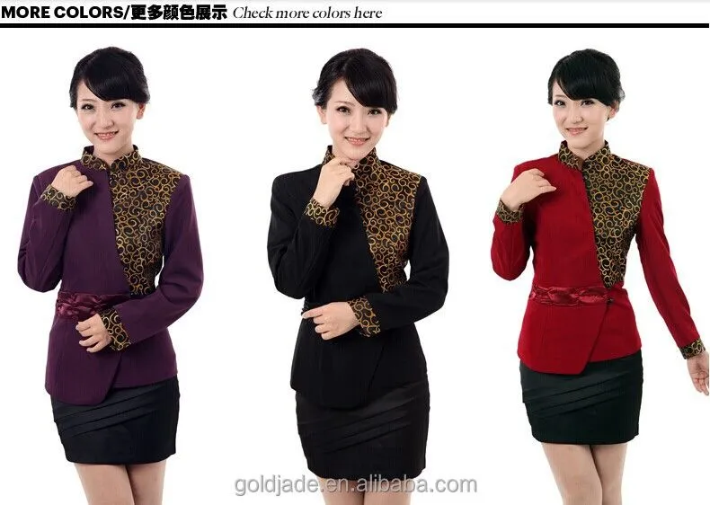 Uniformes para el hotel recepcionista ama de llaves-Uniformes del ...