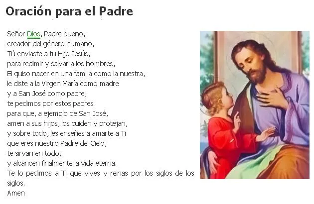 Unión Padres de Familia: Oración en el día del Padre Unión Padres de Familia: Oración en el día del Padre