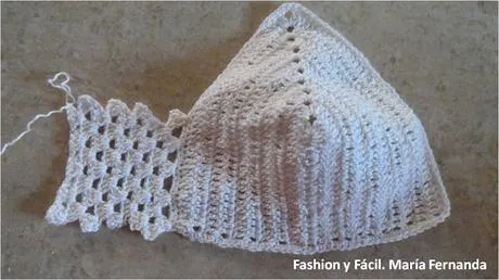 Cómo unir copas tejidas. Hacer unas copas para un croptop a ... Cómo unir copas tejidas. Hacer unas copas para un croptop a ...