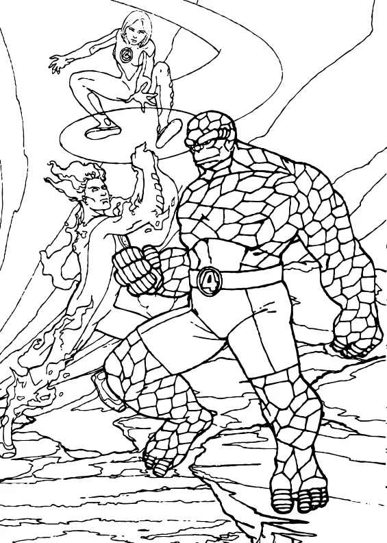 DIE FANTASTISCHEN VIER zum Ausmalen - Die Fantastischen Vier