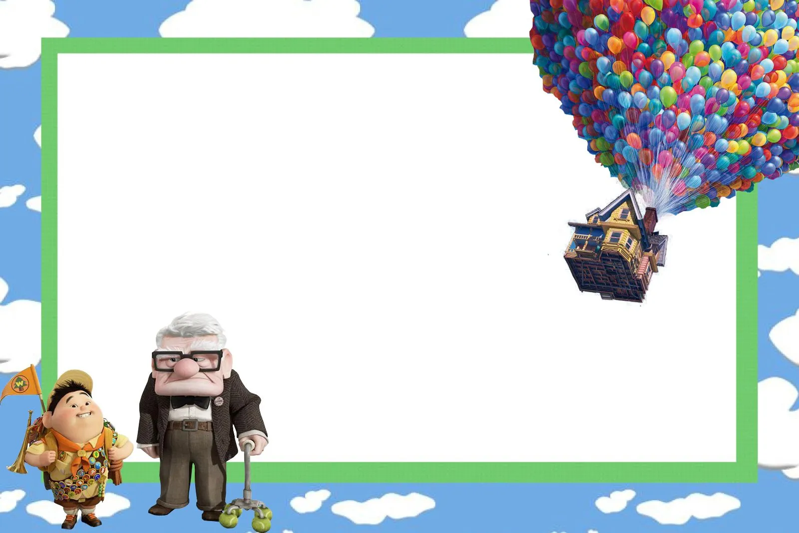 Up Altas Aventuras - Mini Kit com molduras para convites, rótulos ... Up Altas Aventuras - Mini Kit com molduras para convites, rótulos ...