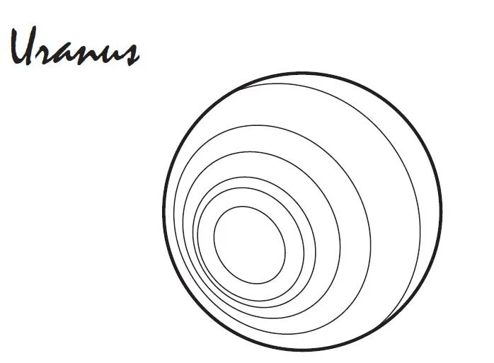 Urano para colorear - Imagui