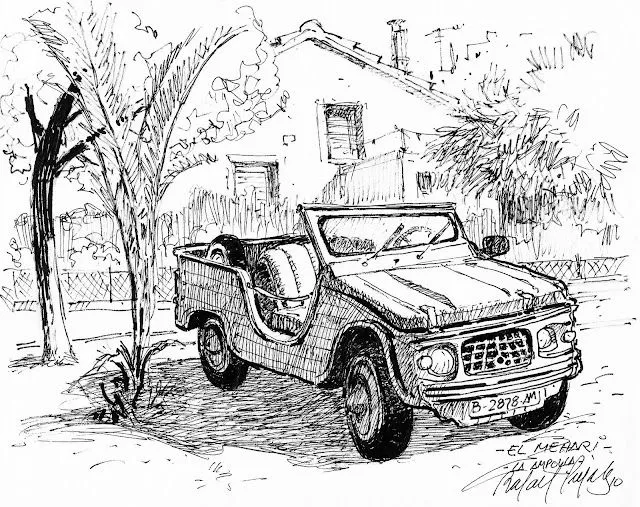 Urban Sketchers Spain. El mundo dibujo a dibujo.: El Mehari Urban Sketchers Spain. El mundo dibujo a dibujo.: El Mehari