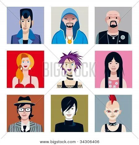 Urban Tribes Avatars Set Stock Vector &amp; Stock Photos | Bigstock