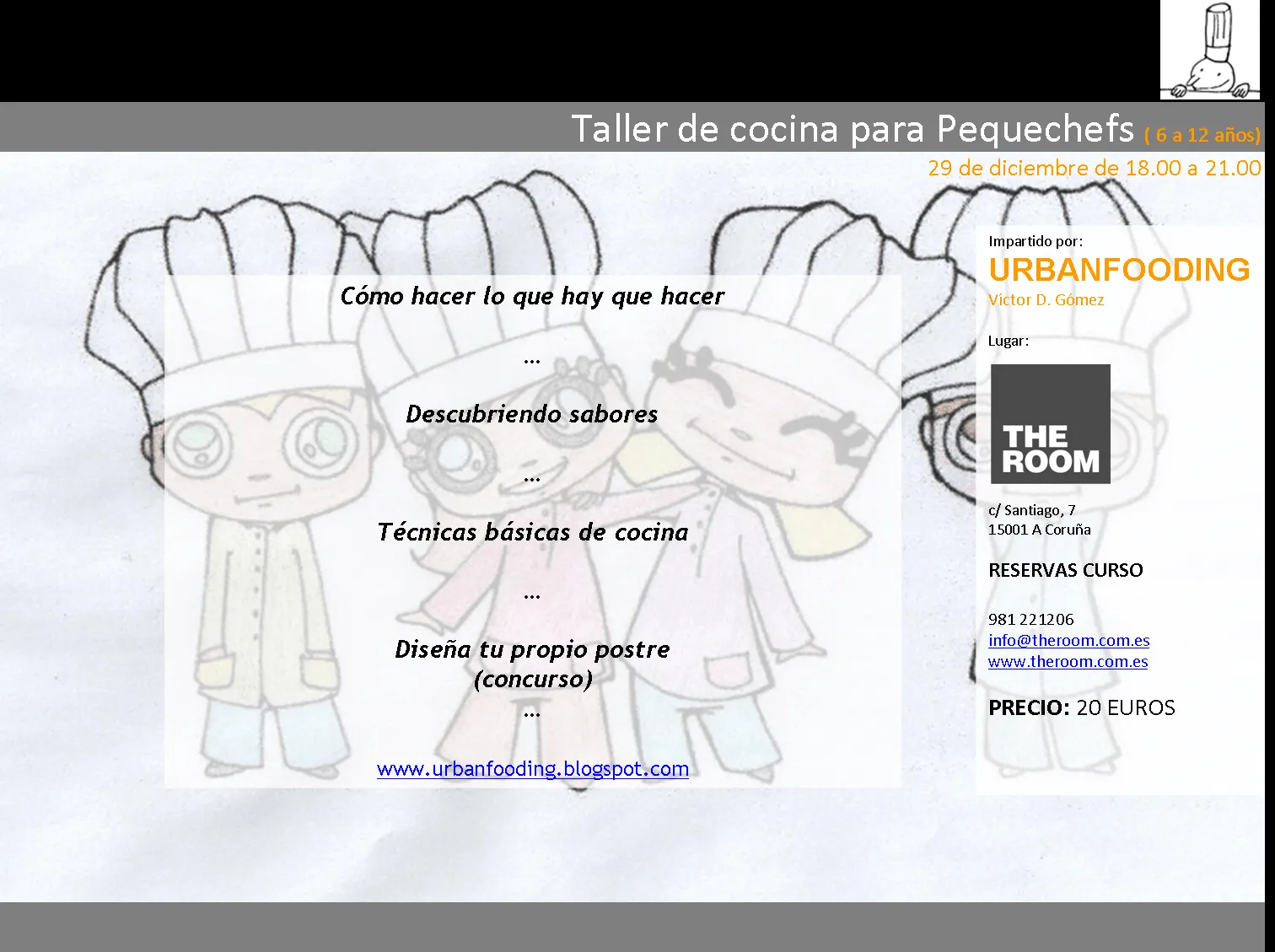 Urbanfooding: Talleres de cocina Urbanfooding & The Room Urbanfooding: Talleres de cocina Urbanfooding & The Room