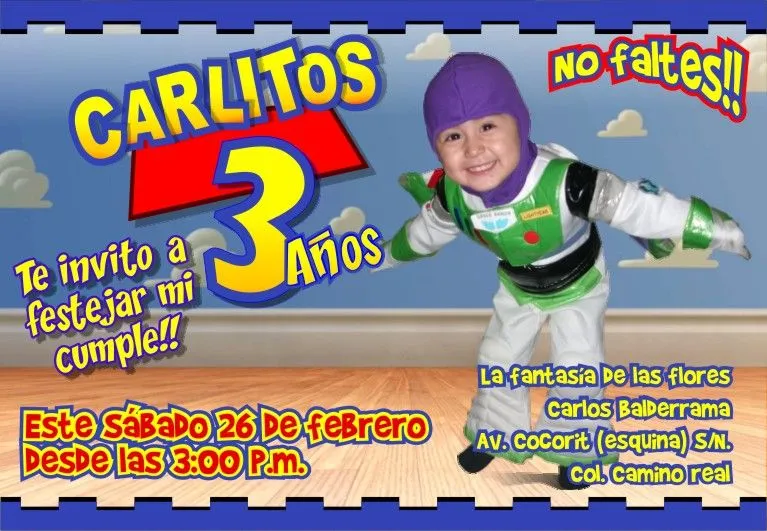 URIBE IMPRESIONES: Invitaciones Toy Story