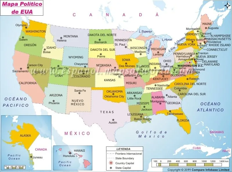 Estados Unidos Mapa