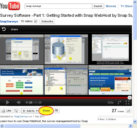 Using YouTube videos in your survey » Snap Surveys Using YouTube videos in your survey » Snap Surveys