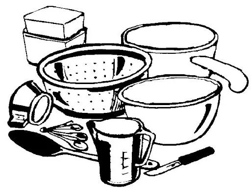 Utensilios de cocina animados para colorear - Imagui