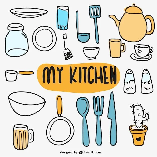 Utensilios de cocina garabateados | Descargar Vectores gratis Utensilios de cocina garabateados | Descargar Vectores gratis