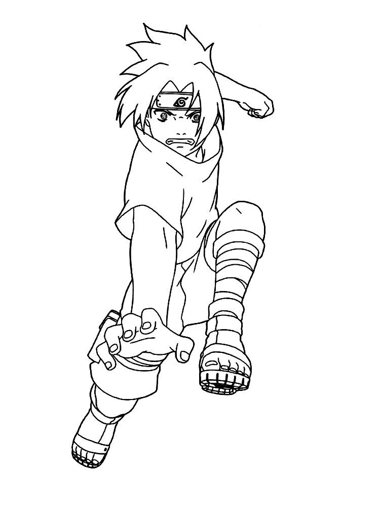 Algo útil para niñas y niños – dibujos para colorear – Sasuke Uchiha