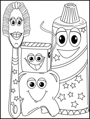 Utiles de aseo para colorear