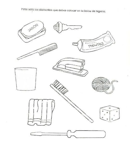 ÚTILES DE ASEO PARA COLOREAR | ΣΤΟΜΑΤΙΚΗ ΥΓΙΕΙΝΗ | Pinterest