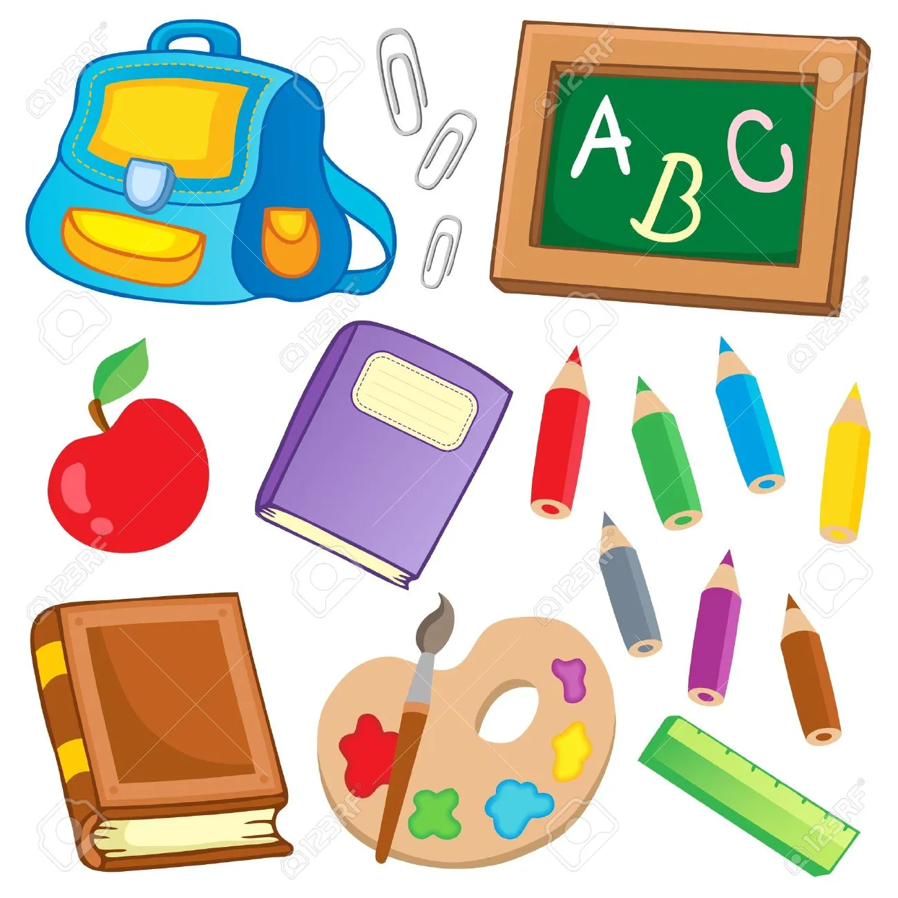 Utiles escolares dibujos animados - Imagui