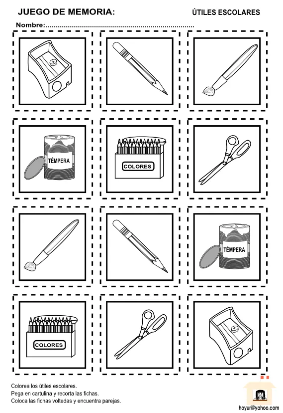 Imagenes de utiles escolares para recortar - Imagui