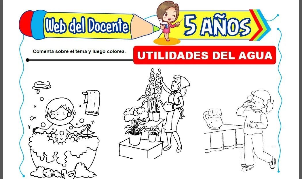 Utilidades del Agua para Niños de 5 Años – Web del Docente