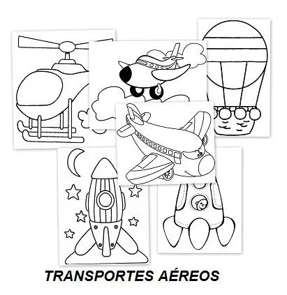 Transportes por aire para colorear | Educapeque... Transportes por aire para colorear | Educapeque...