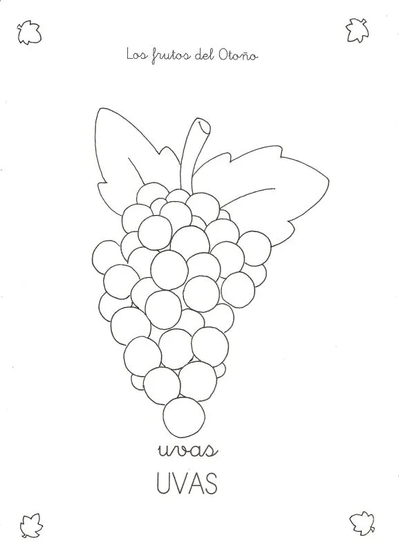 Uvas para colorear animado - Imagui