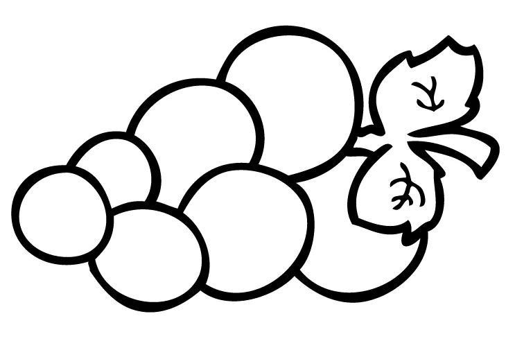 Las uvas para colorear - Imagui